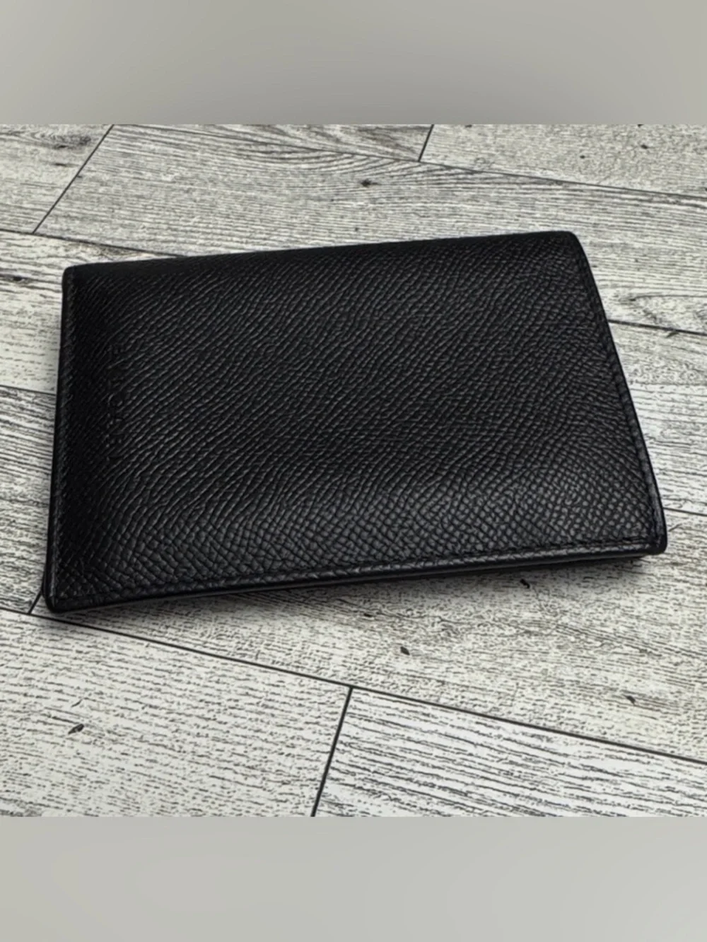 Bvlgari Black Pebbled Leather Men’s Bifold Wallet - Like New